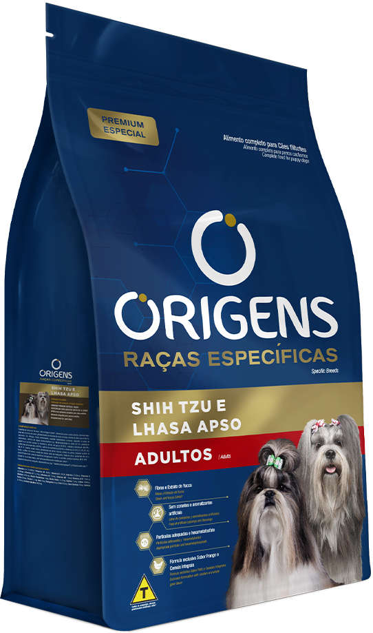 Origens Raças Específicas Cães Adultos Shih-Tzu e Lhasa Apso 1kg