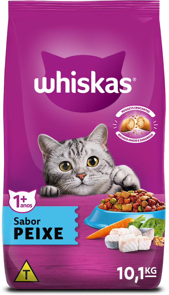 Whiskas para Gatos Adultos Sabor Peixe 10,1kg