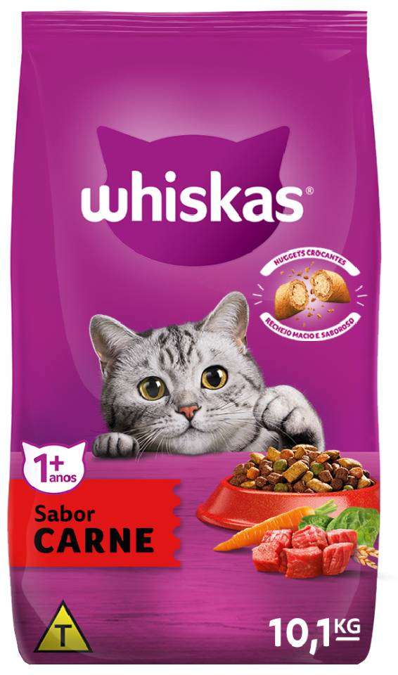 Whiskas para Gatos Adultos Sabor Carne 2,7kg
