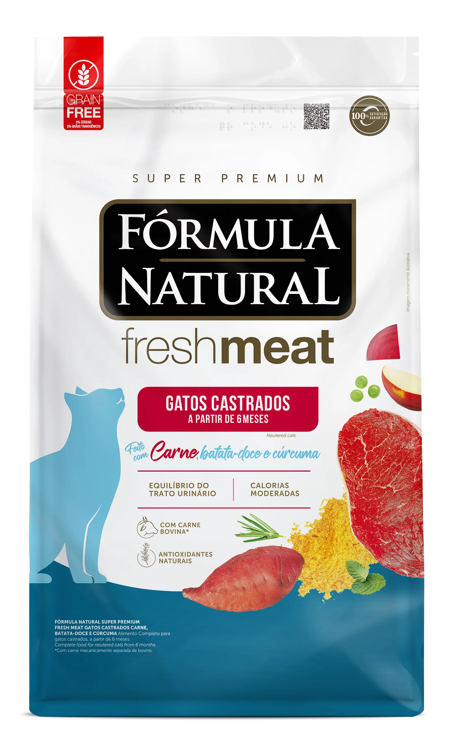 Fórmula Natural Fresh Meat Gatos Castrados Sabor Carne 1kg