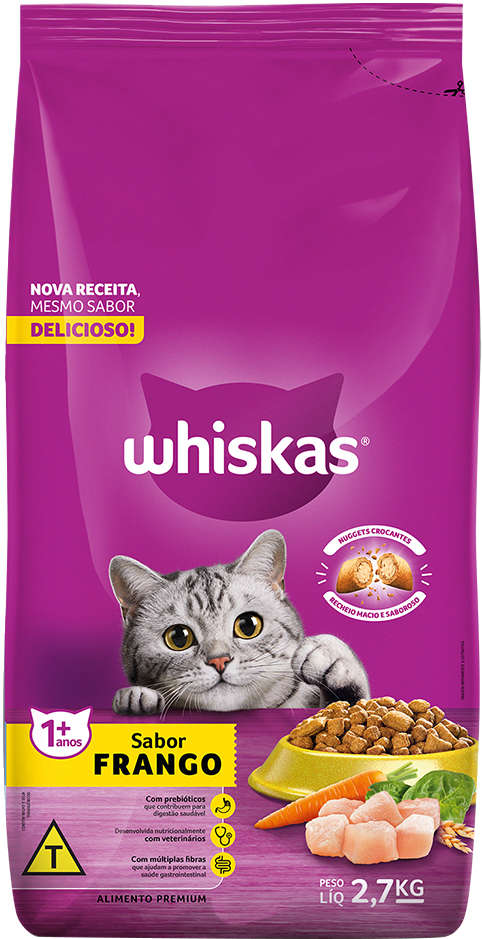 Whiskas para Gatos Adultos Sabor Frango 10,1kg
