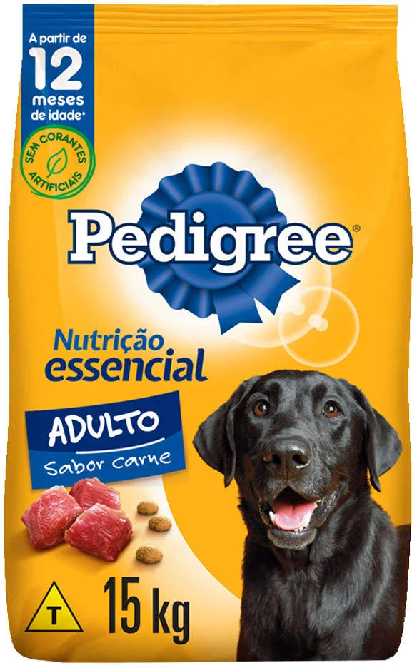 Pedigree para Cães Adultos Nutrição Essencial Sabor Carne 900g