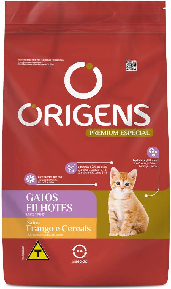 Origens para Gatos Filhotes Sabor Frango 3kg