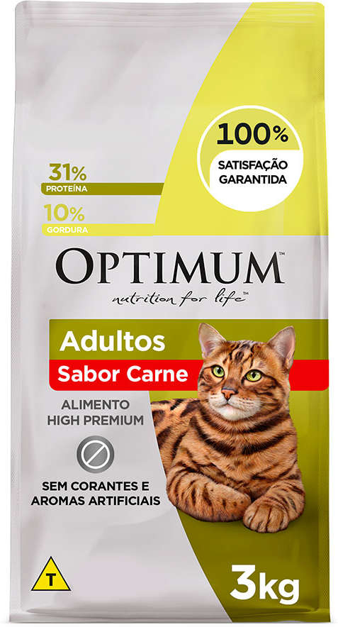 Optimum para Gatos Adultos Sabor Carne 3kg