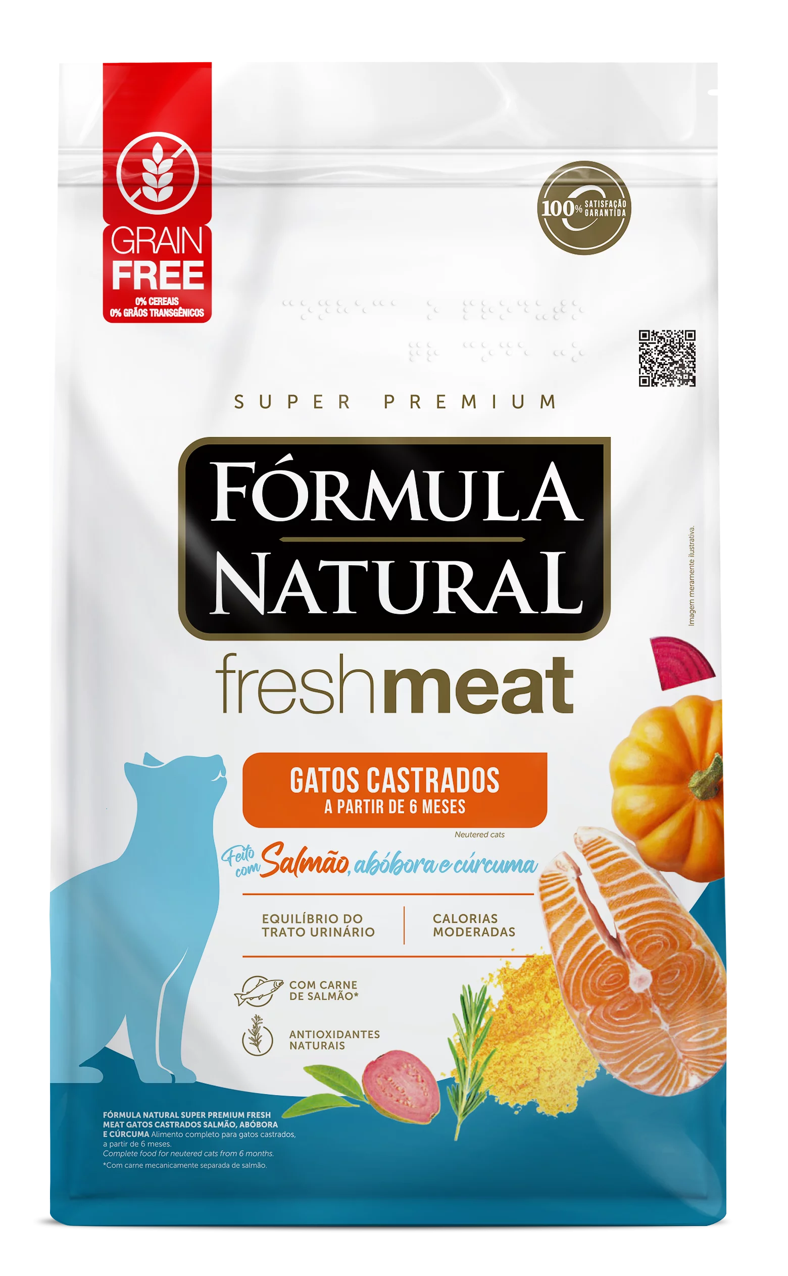 Fórmula Natural Fresh Meat Gatos Castrados Sabor Salmão 7kg