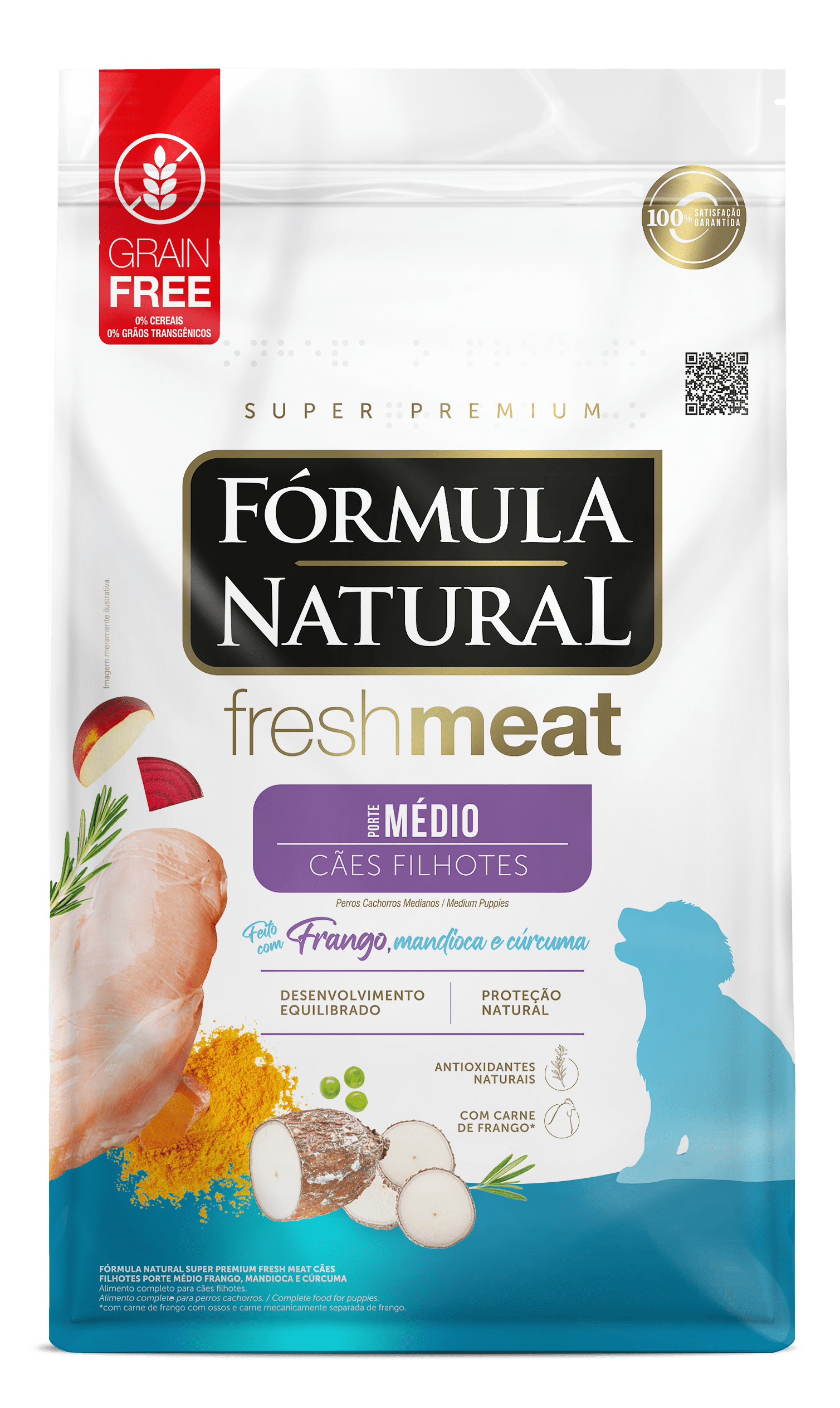 Fórmula Natural Fresh Meat Filhote Porte Médio 12kg