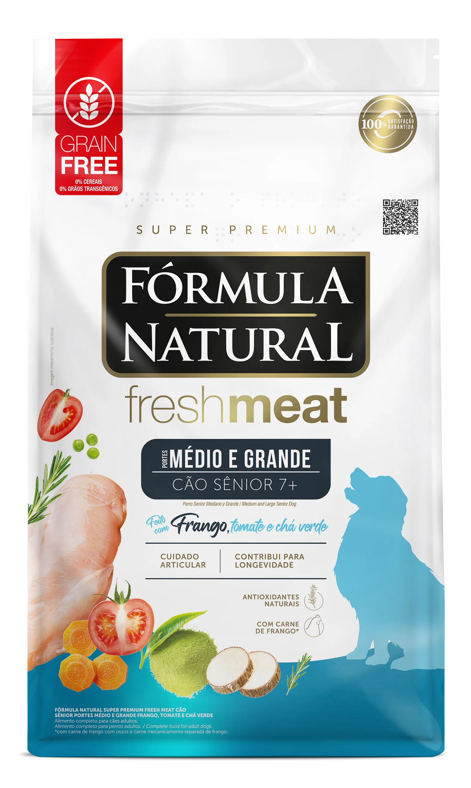 Fórmula Natural Fresh Meat Sênior Porte Médio e Grande 12kg