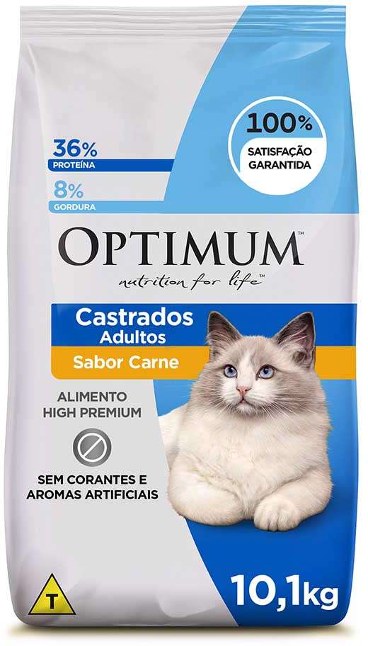 Optimum para Gatos Castrados Sabor Frango 3kg