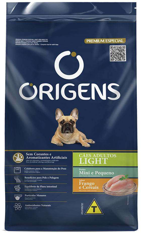 Origens para Cães Light Raças Mini e Pequenas Sabor Frango e Cereais 10,1kg
