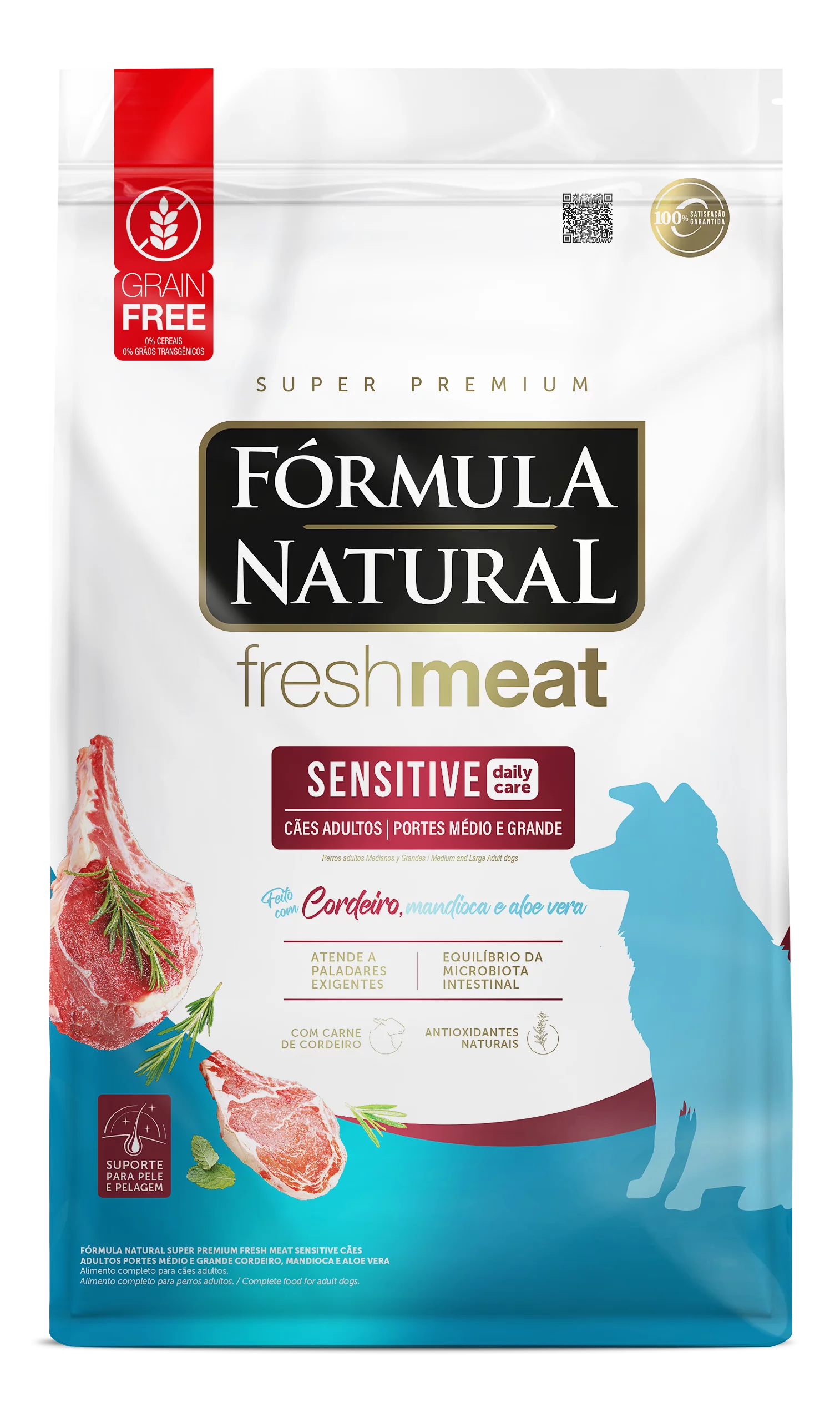 Fórmula Natural Fresh Meat Sensitive Porte Médio e Grande 12kg