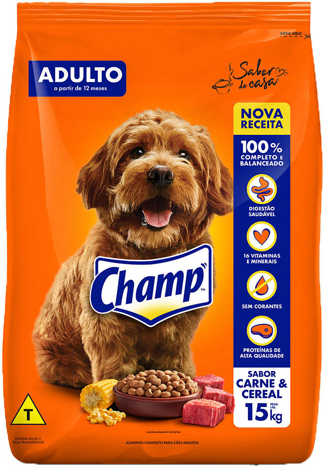Champ Cães Adultos Sabor Carne e Cereais 10,1kg